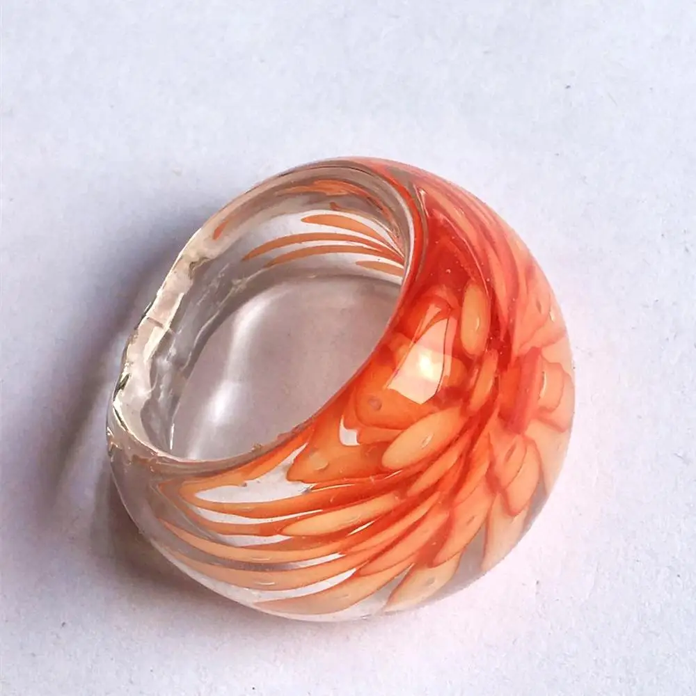 Mixed Designs Decorative Colorful Murano Glass Ring Bohemian Jewelry Beautiful Gift