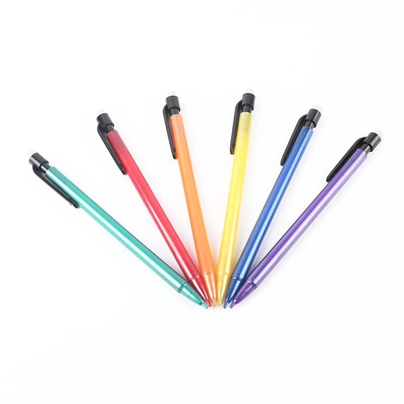 Оптовая продажа, забавный пластиковый механический карандаш, Экологичная рекламная ручка с ластиком, Простой дешевый автоматический карандаш NO.655