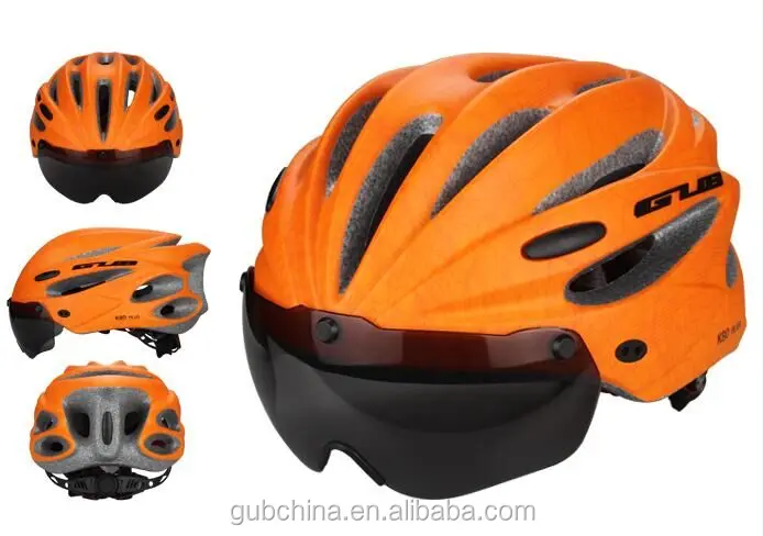 GUB K80 Plus Casque de cyclisme de sport intégralement moulé avec lunettes  Casque de vélo de route de montagne pour adultes avec lentille et visière