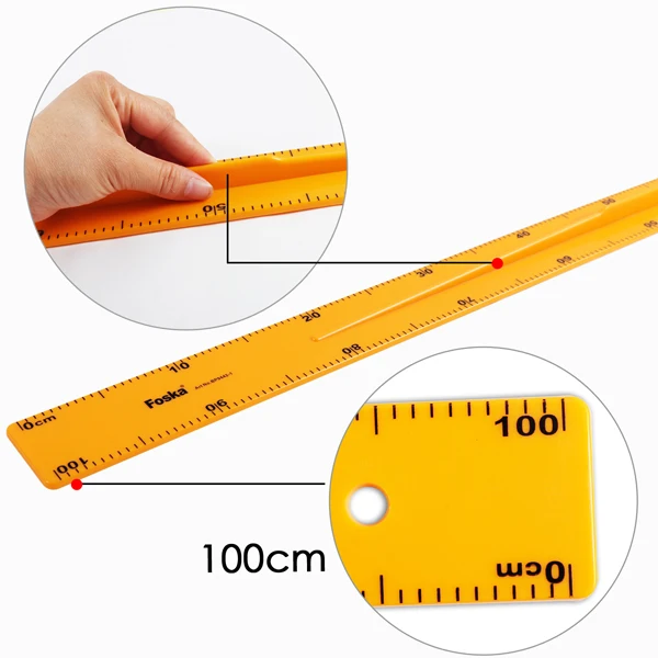 Foska BP9442-1 Good Quality 100cm Plastic Teaching Ruler