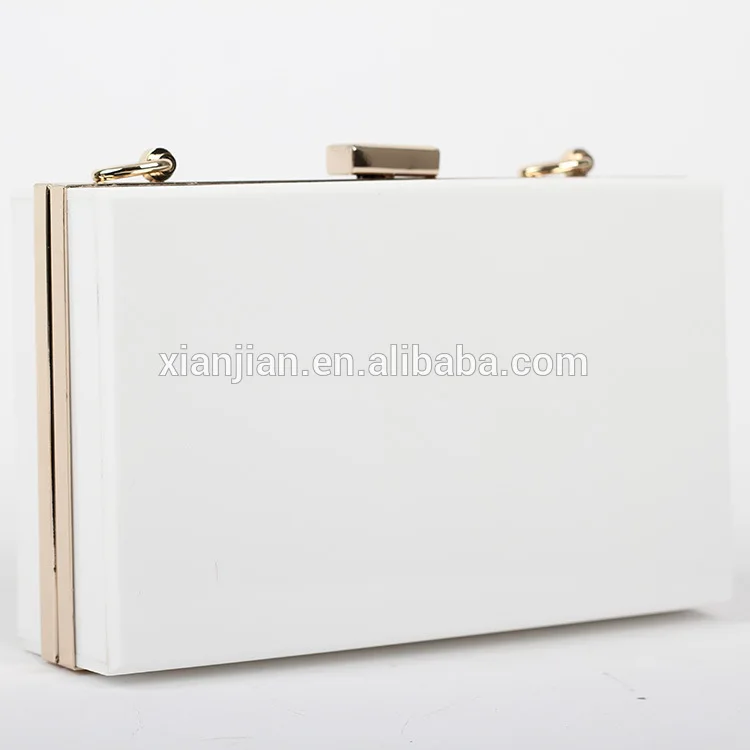 plain white clutch bag