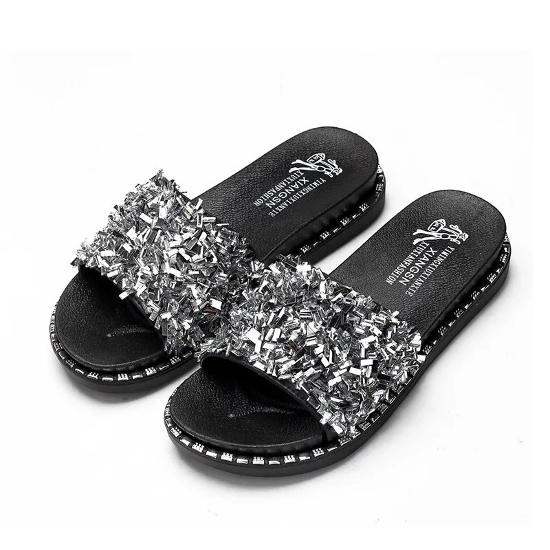 ladies bling slippers