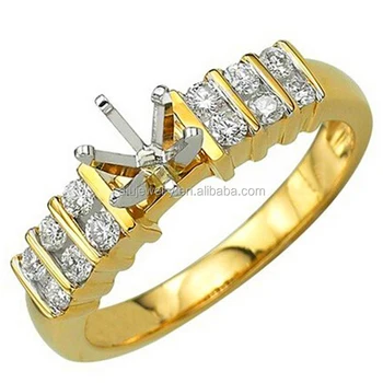 14K Yellow Gold Diamond Semi Mount Jewelry