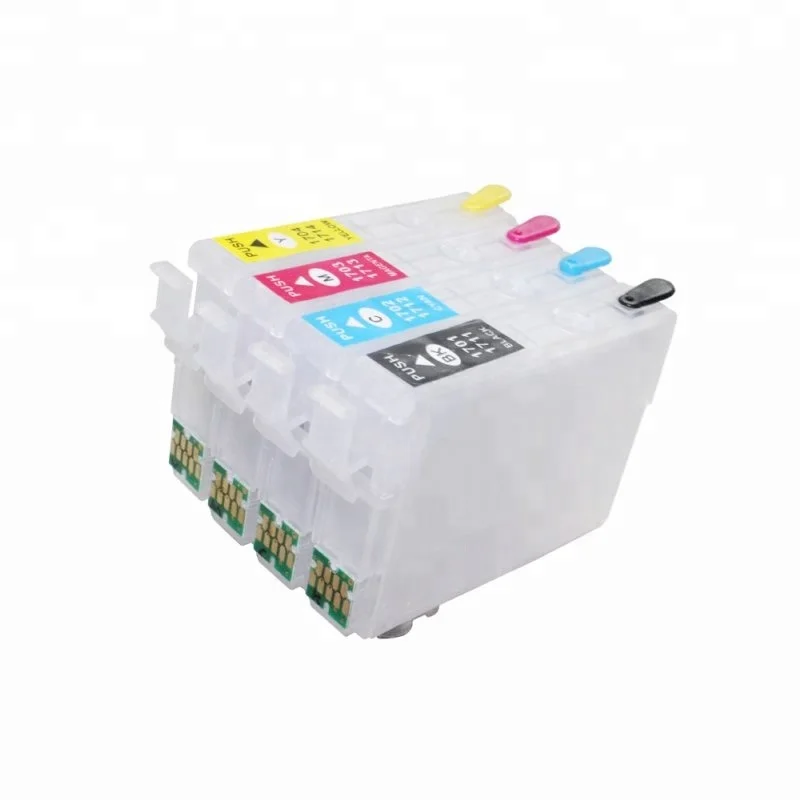 Cartucho de tinta recargable para impresora Epson XP231, cartucho de tinta  recargable de 4 colores para impresora Epson XP231, XP431, T2971 T2964, XP  431 y Chips de una sola vez, lote de