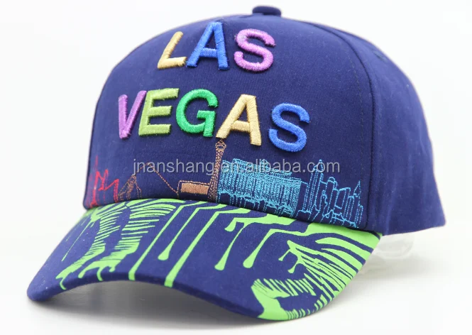 Gorro de Las Vegas con bordados 3D en rosa / plata Gorro de 