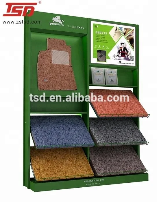 Textile Store Metal Carpet Rug  Display Shelf Stand,floor Car Mat Display Rack