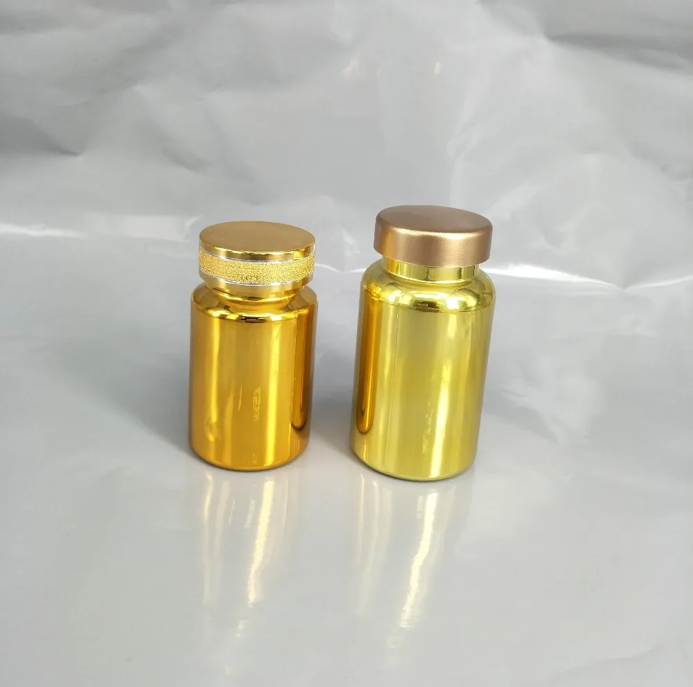120ml PET Gold Plating Pill Supplement Bottles