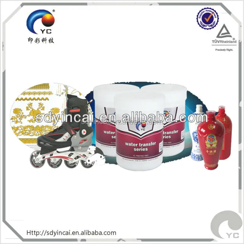 #809 Red/Transparent Protective Coating Peelable Printing Ink for Water Slide Decal