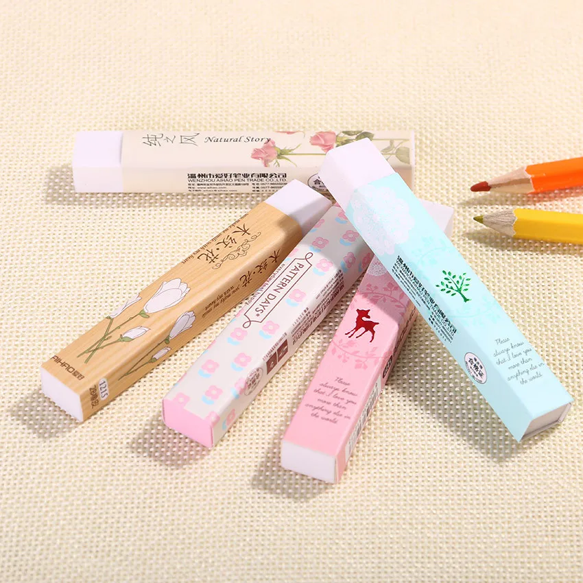 Высококачественный милый кавайный мультяшный цветочный резиновый ластик цветной студенческий подарок