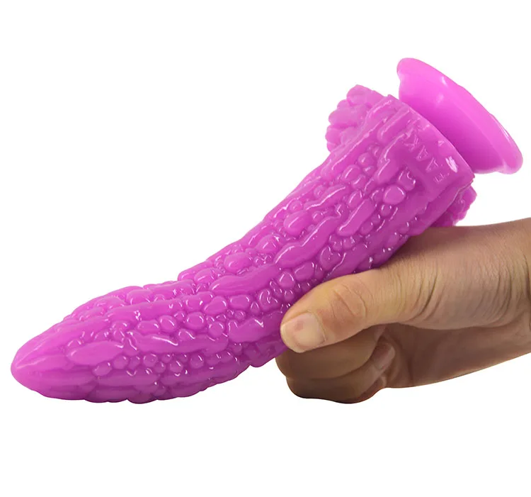 FAAK 20.7cm Wholesale Bitter Melon Dildo Anal Plug with Strong Suction Cup Medical PVC Dual Adult Sex Toys FAAK 20.7cm Wholesale Bitter Melon Dildo Anal Plug with Strong Suction Cup Medical PVC Dual Adult Sex Toys