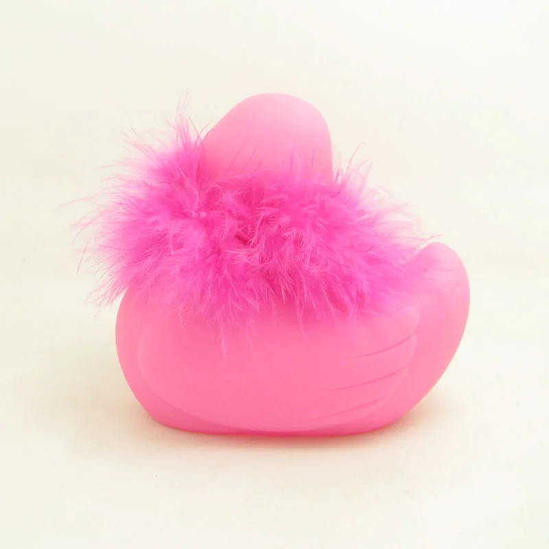 BPA Free Waterproof Electric Plastic Vibrating Massager Duck With Feather OEM Massager Animal Duck Toy