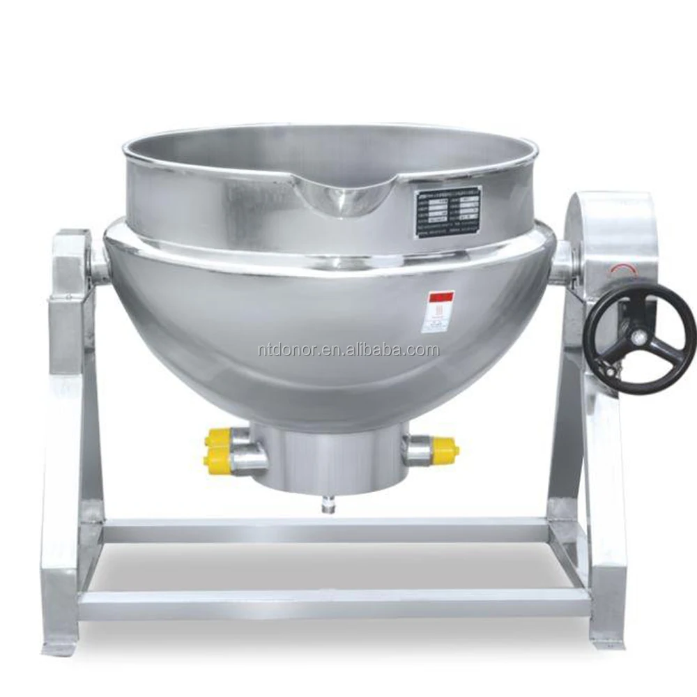 Ss304 Ss316 200l Electric Heating Jacket Cooking Kettle Fixed Type