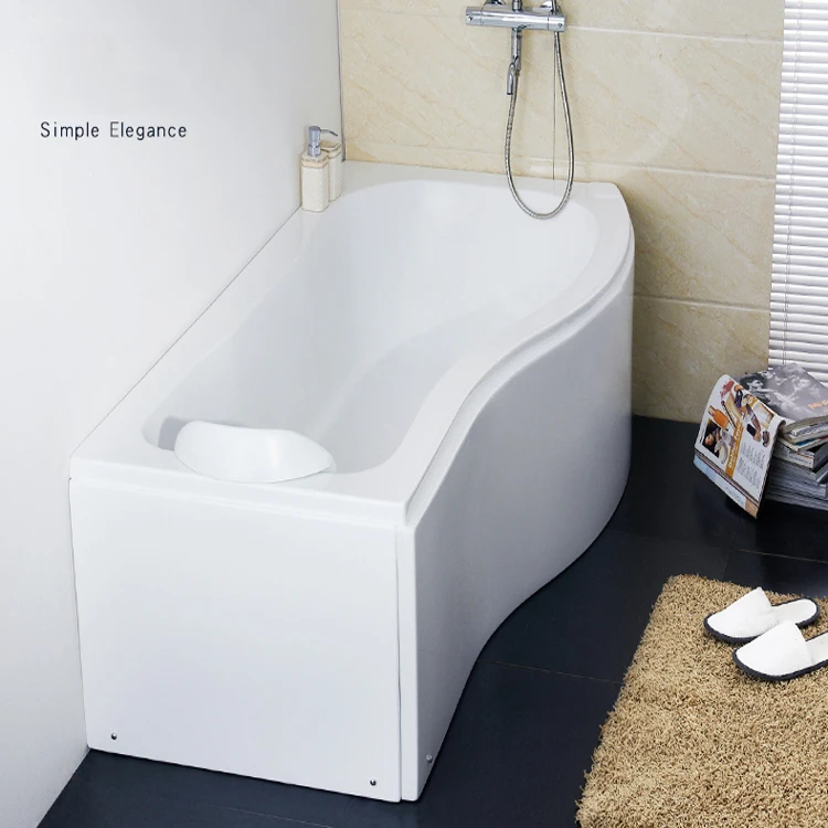 Germany Popular Acrylic P sharp Shower Freestanding Massage Bathtubs with Glass Door CE