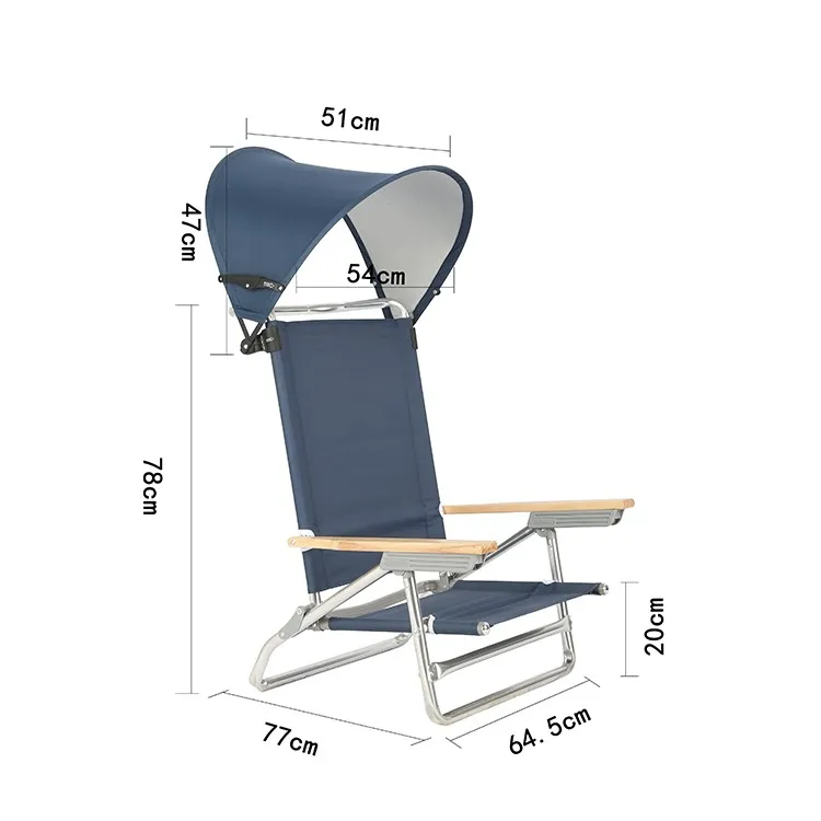 
 Портативный алюминиевый легкий складной стул для кемпинга и пикника с навесом  