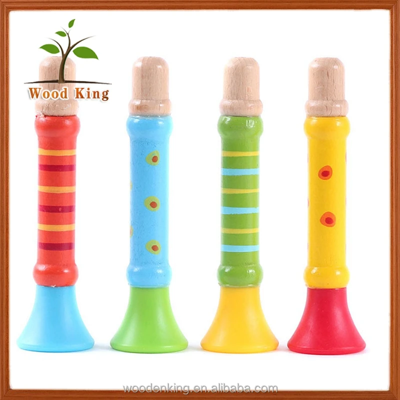 Yiwu Baby Kids Wooden Children Trumpet 
