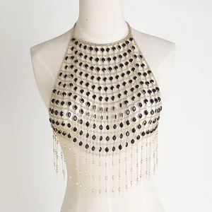 Wholesale Unisex Body Jewelry Brass Chain Bra for Weddings Parties and Engagements for Gifts