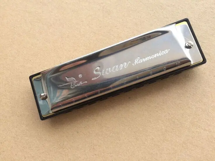 Swan Harmonicas 10 Holes C Tone Blues Jazz Rock Folk Music Musical Instrument Diatonic Harp