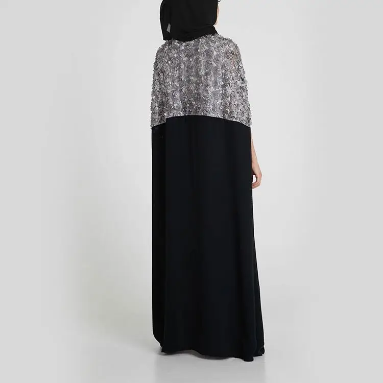 2019 Latest Burqa Designs Muslim Girls Prom Dress Sexy Photo Front Open Abaya