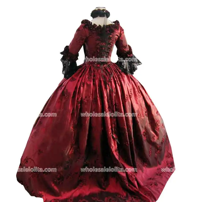 Cheap Wedding Dresses Top Sale 18th Century Marie Antoinette Red Victorian Dress Period Gown - Cheap Wedding Dresses