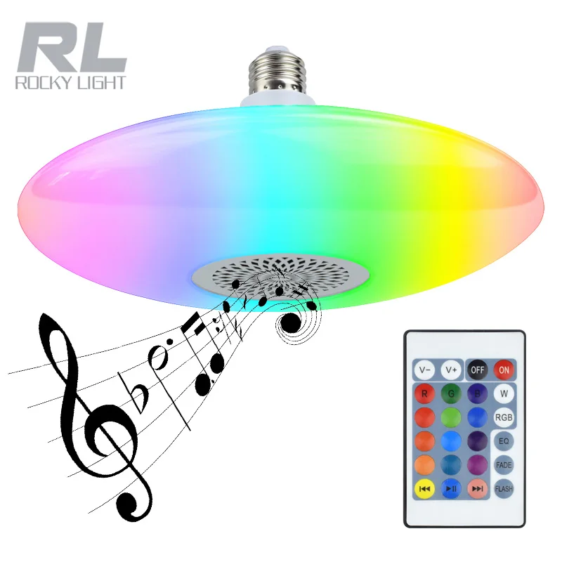 30W New  design UFO,hot sales model, light emitting wide led RGB led music bulb
