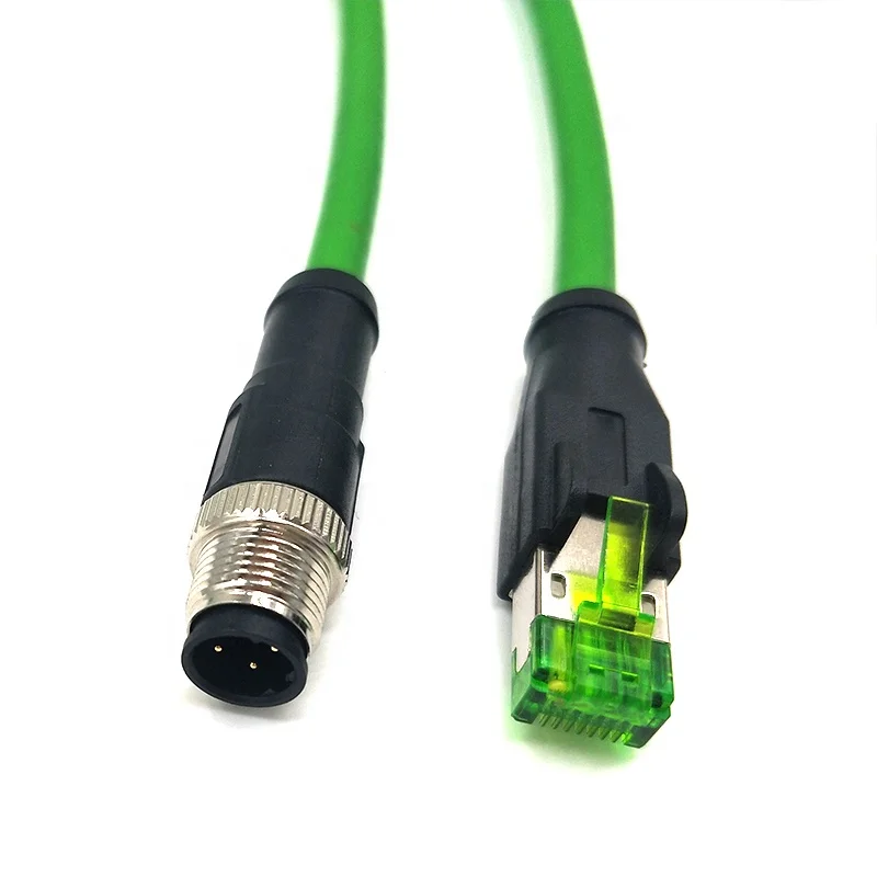Cavo di rete M12 4 pin D-coded - RJ45 plug PVC 2 m - KM Soltec Srl