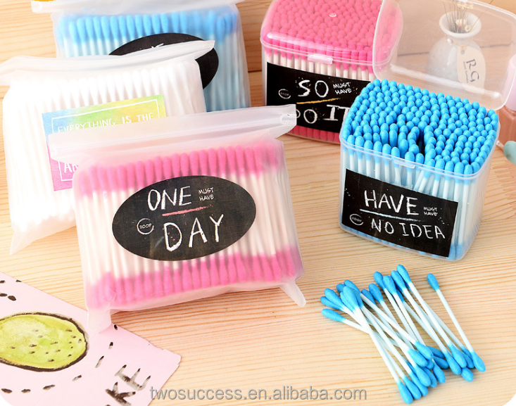 Оптовая продажа Прямая с фабрики одноразовые детские хлопковые палочки двумя