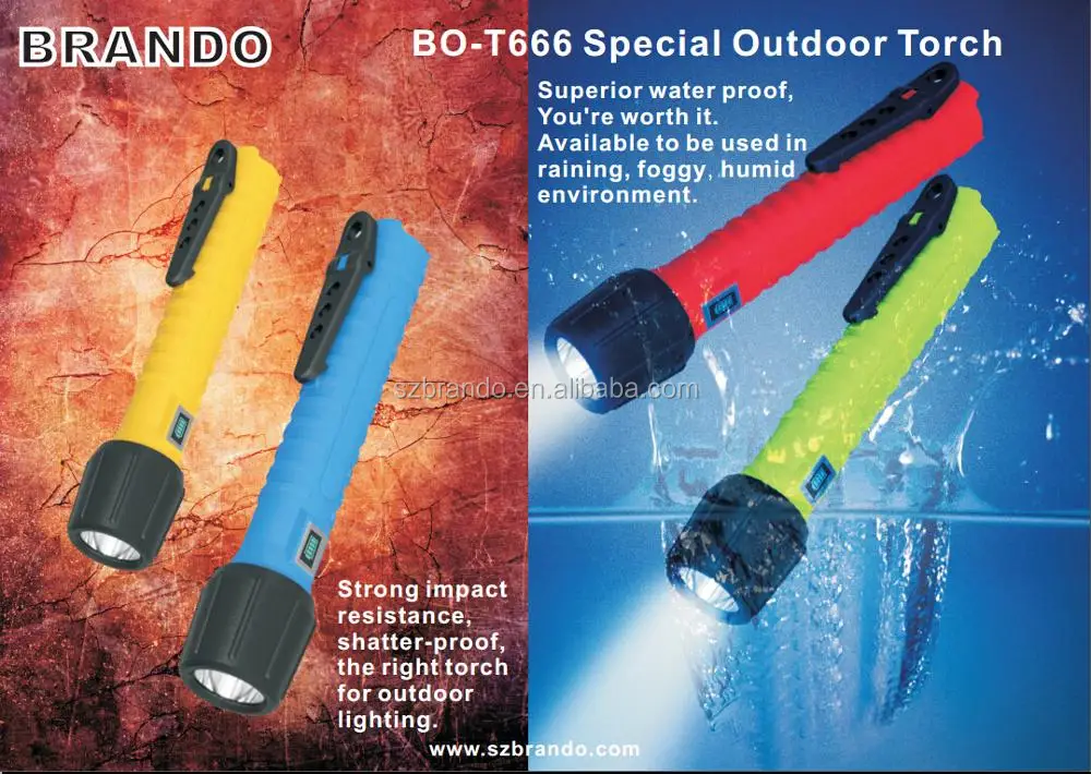 Spark proof BRANDO Brightest Rechargeable LED Torch with High Lumen ...