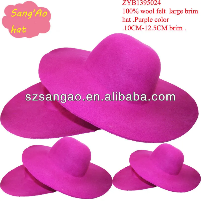 Fashion Purple Ladies Fancy Church Hats 