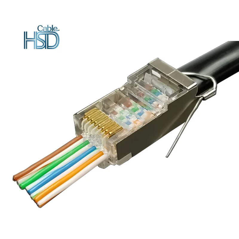 CAT5 Cat5eコネクタモジュラープラグ用のアース線金属シールド8P8Cを