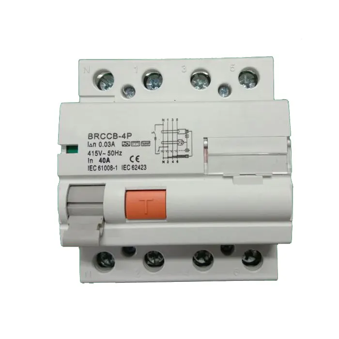 УЗО RCCB 40 A 415 V. Автоматический выключатель с дистанционным управлением. RCCB 4p 40a 230-480v 26ma class a-si. Класс устройства защитного отключения: DC.