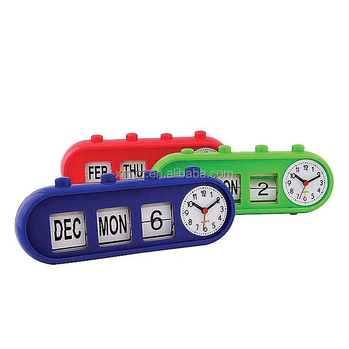 Hot Sale Plastic Clock Easy To Read Flip Desk & Table Clock Battery