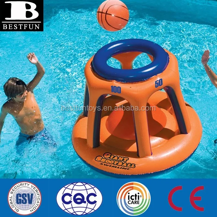 Factory Customized Durable PVC Large Shootball Inflatable Pool Toy Plastic Floating Game Big Pool Toys