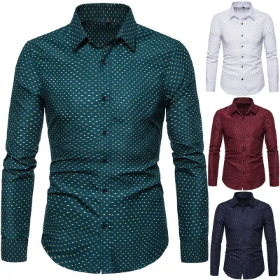 Ecoparty Men Casual Long Sleeved Slim 