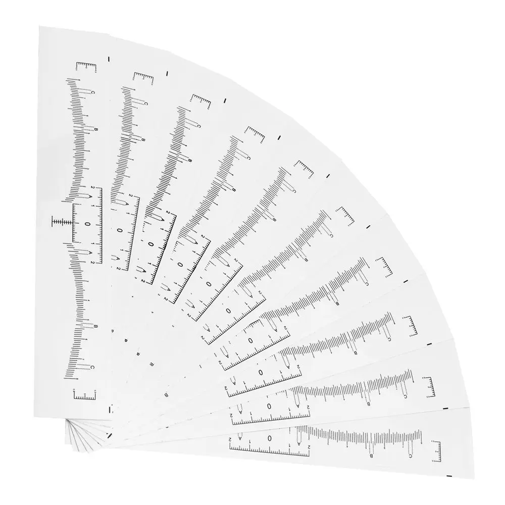 
Линейка для бровей OEM/Одноразовая, линейка для перманентного макияжа, инструменты для формирования бровей, линейка для измерения бровей, наклейка для микроблейдинга 