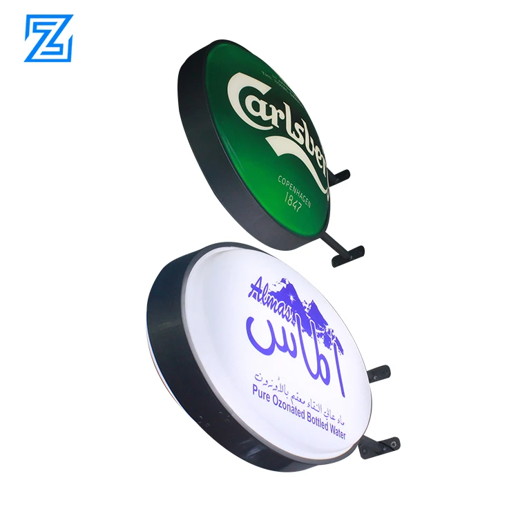 Открытый для рекламы алюминиевая рама двухсторонний световой короб вручение 3d светодио дный СВЕТОДИОДНЫЙ круг с буквами