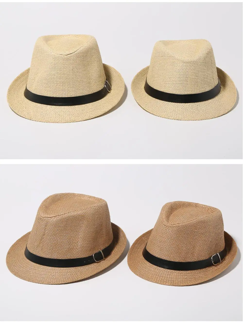 Соломенная шляпа с полями для мужчин, Пляжная Шляпа-трилби, летняя