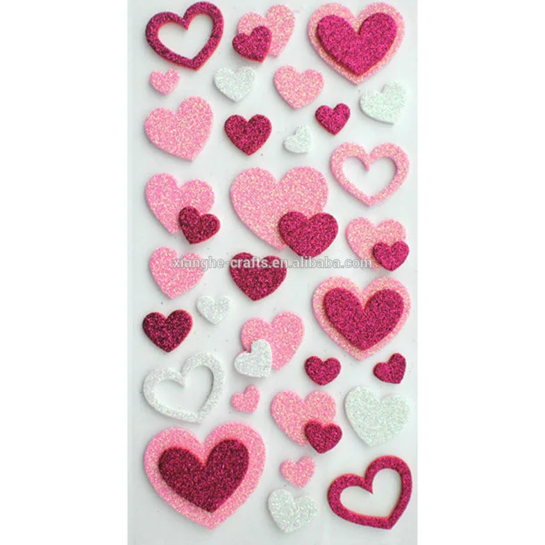 結婚式の装飾のための甘いハート型eva安いステッカー Buy 装飾ステッカー家具 赤ハートステッカー 卸売ハートステッカー Product On Alibaba Com