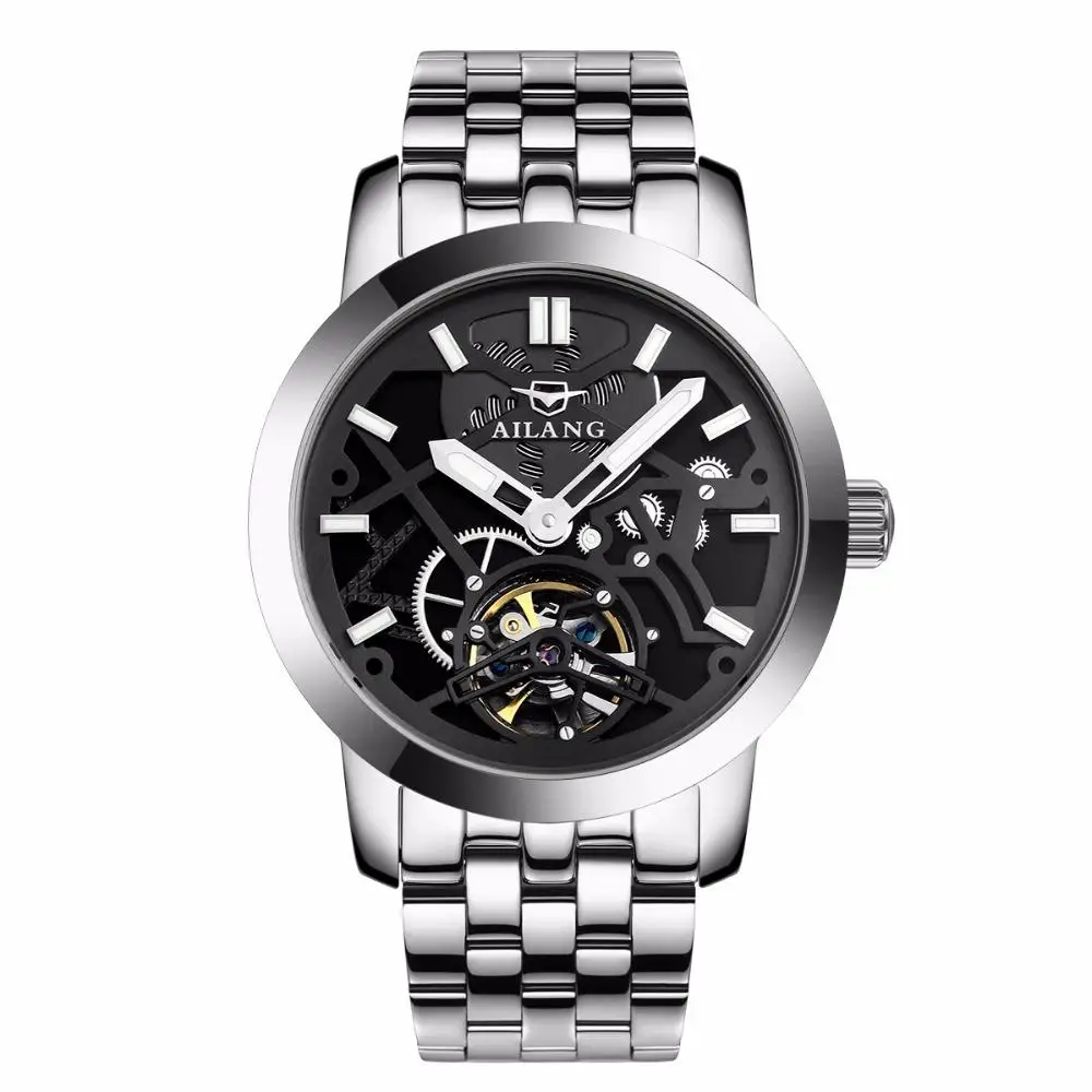 Buy AILANG Watch Men's Automatic Mechanical Men's Watch Waterproof Hollow  Watch at affordable prices — free shipping, real reviews with photos — Joom