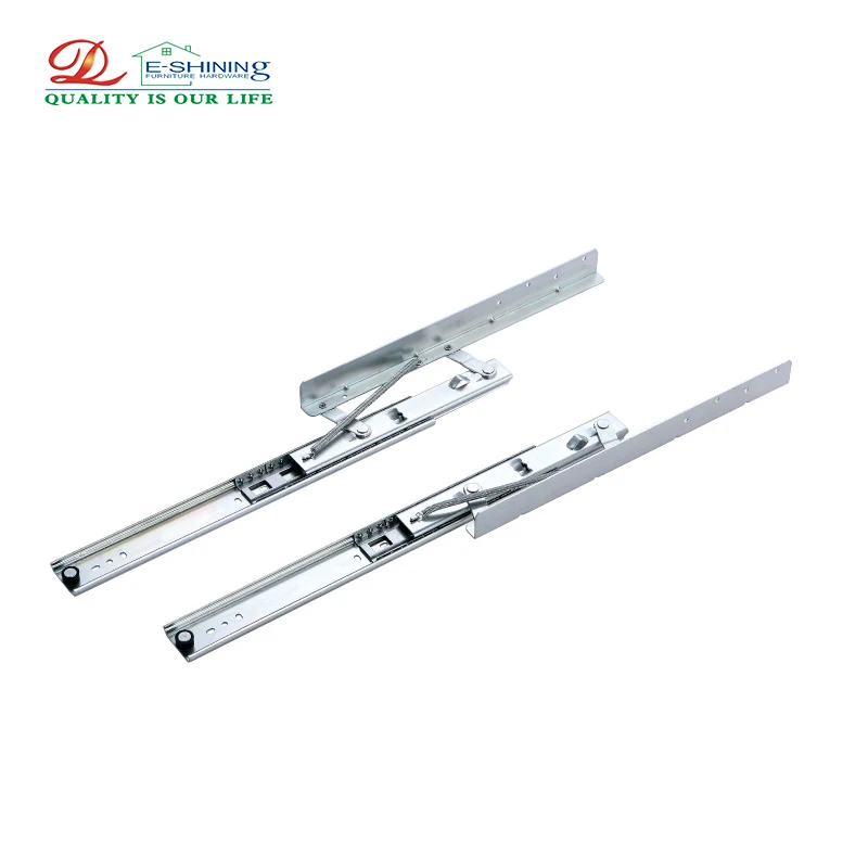 Best Quality Automatic Lifting Spring Slide Undermount Slide Rail Metal Dining Table Extendable Pull Out Mechanism