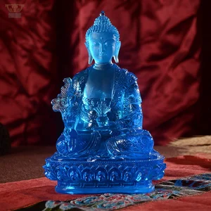 Liuli Bhaisajya Blue Medicine Buddha Statue Five Size H12cm on Stock