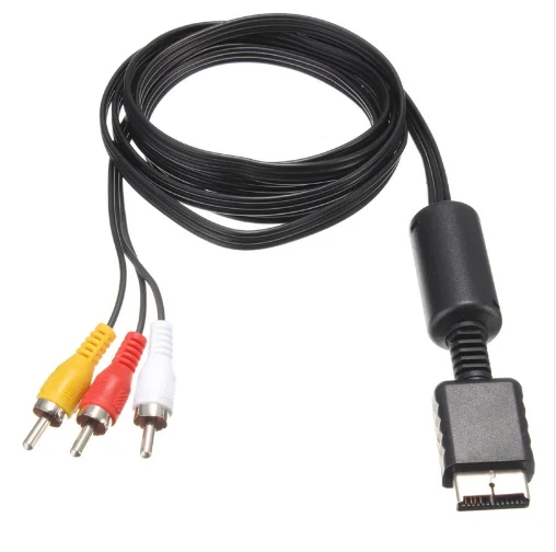 1.8M for PS2 AV Cable Line Audio Video Component Cables Cord Wire 3 RCA TV Lead for PS1/PS2/PS3 Game Console AV Cable