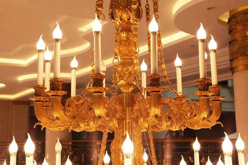 Итальянский элегантный золотой Латунный подвесной светильник античная королевская Классическая качественная люстра роскошное домашнее освещение