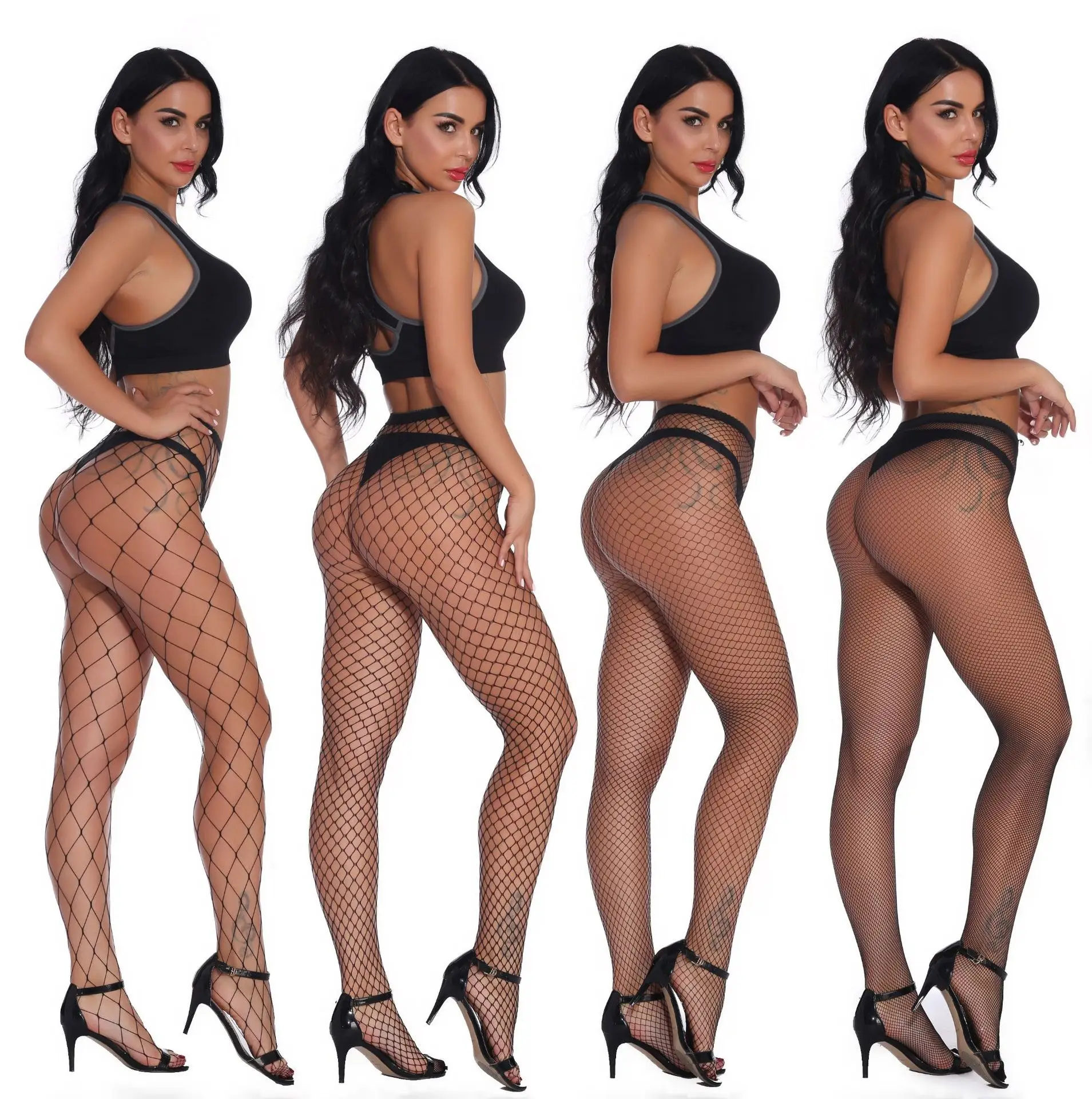 Sexy Women's Mesh Ripped Silk Stockings Fishnet Net Pantyhose