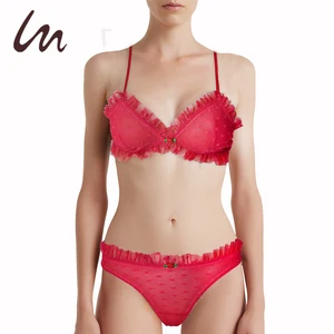 Sexy comfort Bikini Unlined Uplift Women Transparent Lace Bralette Bra