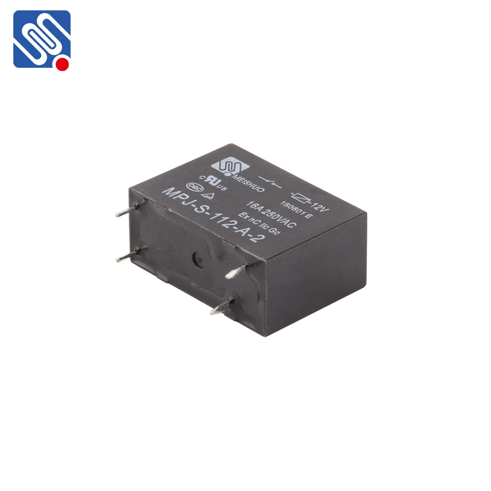 MEISHUO MPJ-S-112-A-2 Subminiature Relay for Kitchen Home Appliances 16a Power Relay with 12v 4 Pin