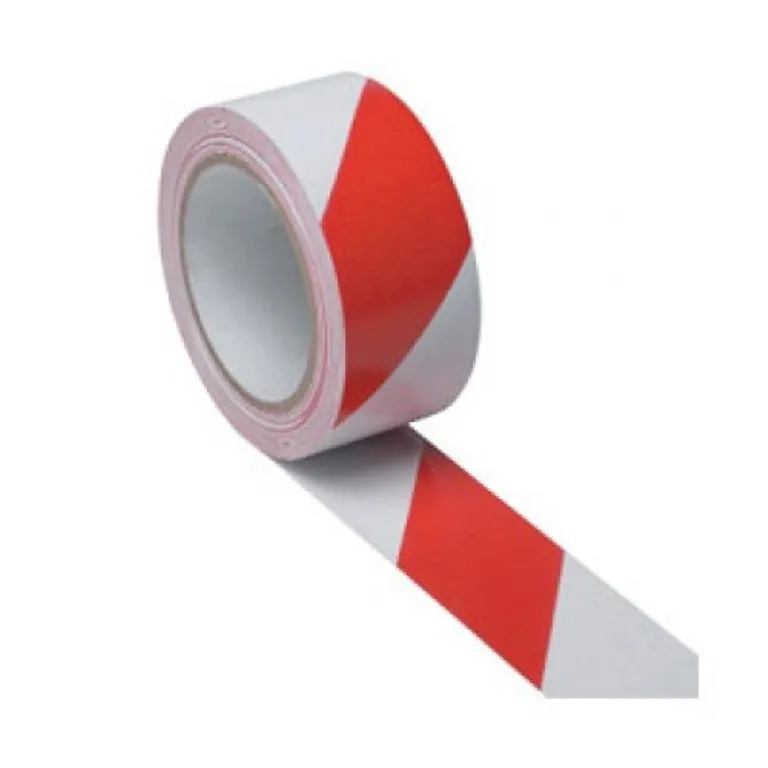 59 Feet Warning Tape Warehouse Floor Safety Barrier Waterproof PVC Red White 