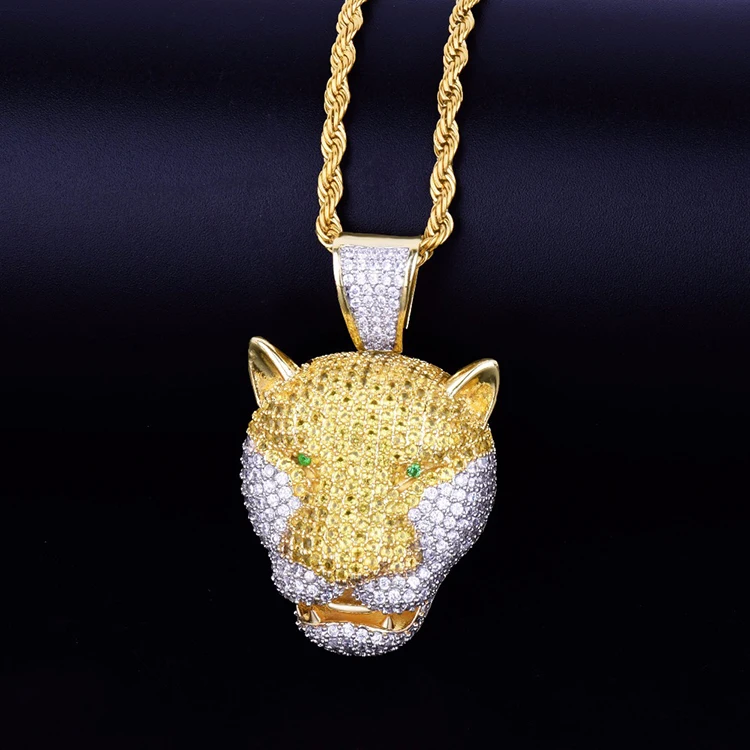 tiger head pendant gold