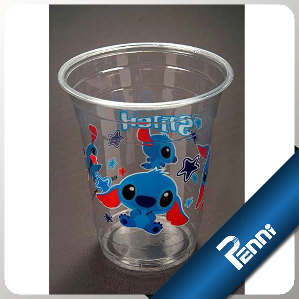 Пластиковая чашка из ПЭТ с логотипом на заказ, 12 унций, диаметр 90 мм