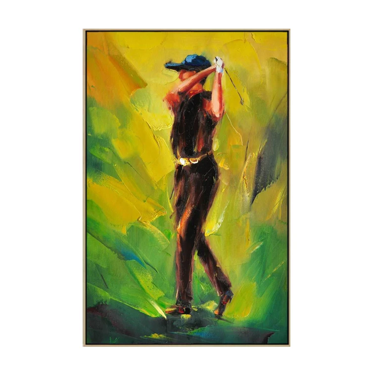 キャンバスに重いテクスチャナイフゴルフプレーヤースポーツ絵画 Buy スポーツ絵画 スポーツ油絵 ゴルフ油絵 Product On Alibaba Com