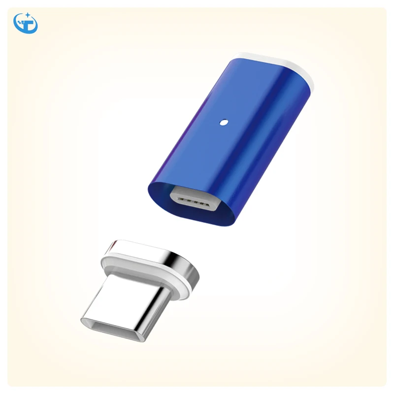 Новинка 2019, Магнитный адаптер для быстрой зарядки из матового алюминиевого сплава для Android Type C